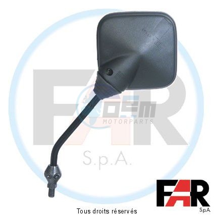 Product image: Far - MIR543 - Mirror Carré Black Left /Right - Pas : M10    0