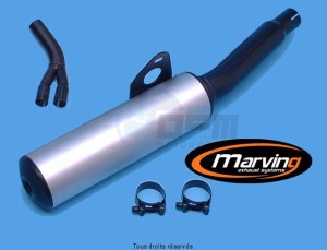 Product image: Marving - 01S2123 - Silencer  Rond GS 500 E  Approved Rond Ø100 Black Cover Alu 