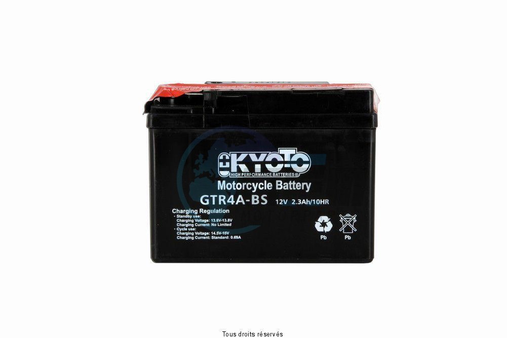 Product image: Kyoto - 712047 - Battery Ytr4a-bs  - Ss Entr. Acid L 114mm  W 49mm  H 85mm 12v 2.3ah Acid 0,14l  0