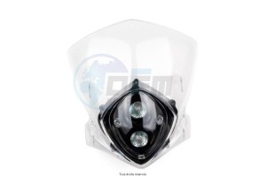 Product image: Kyoto - PLA2002 - Headlight spoiler - Street fighter cowl Clear 12V 20W   