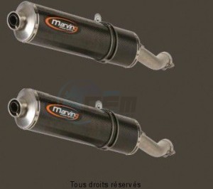 Product image: Marving - 01CADST4EU - Silencer  SUPERLINE ST4/ST4S Approved - Sold as 1 pair Small Oval Carbon  