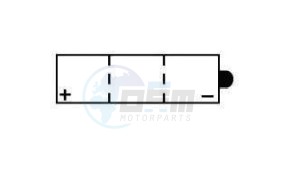 Product image:  - 312341 - Battery  Lithium HJTX20(H)-FP-S - (YTX20-BS) 