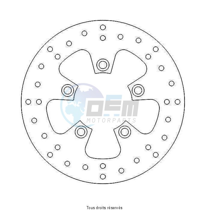 Product image: Sifam - DIS1017 - Brake Disc Bmw Ø240x124X110  Mounting holes 6xØ6,5 Disk Thickness 5  0