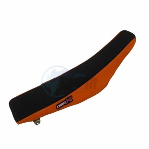 Product image: Crossx - M510-2BO - Saddle Cover KTM SX -SXF 98-02 SX 125-250 01-02 EXC-XC 125-525 98-03 TOP BLACK- SIDE ORANJE (M5-2BO) 