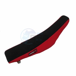 Product image: Crossx - M117-2BR - Saddle Cover HONDA CRF 450 17-20 CRF 250 18-20 CRF 450 RX 17-20  CRF 250 RX 18-20 TOP BLACK- SIDE RED (M117-2BR) 