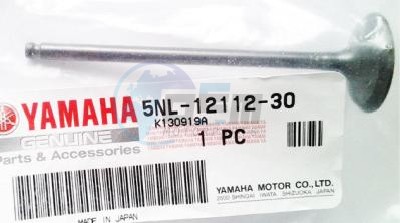 Product image: Yamaha - 5NL121123000 - VALVE, INTAKE 2  0