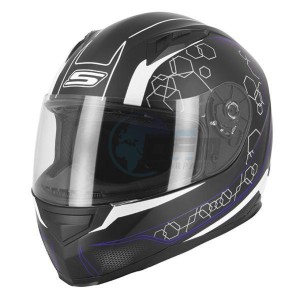 Product image: S-Line - IAP1G1404 - Helmet Full Face S448 APEX GRAPHIC - Black Mat/Blue - Size L 