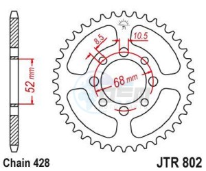 Product image: Esjot - 50-15007-40 - Chainwheel Steel TT Suzuki - 428 - 40 Teeth -  Identical to JTR802 - Made in Germany 