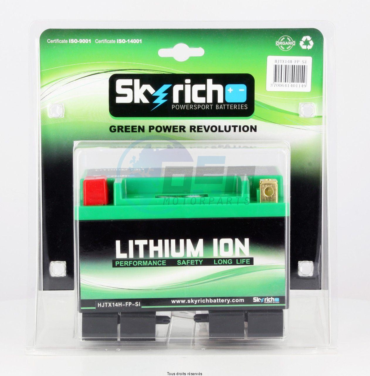 Product image: Skyrich - 612276 - Battery HJTX14H-FP-S L 150mm  W 87mm  H 90mm with filler rings  H115 and H140mm  1