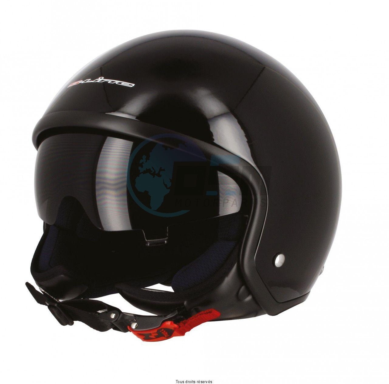 Product image: S-Line - AVJET012 - Jet Helmet S701 Black Brilliant S Visor Smoke    0