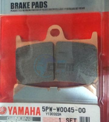 Product image: Yamaha - 5PWW00450000 - BRAKE PAD KIT  0