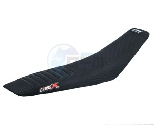 Product image: Crossx - UFM711-1B - Saddle Cover HUSABERG FE-FS-FX 09-12, FE 450 08-12 UGS WAVE BLACK (UFM711-1B) 