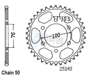 Product image: Esjot - 50-35043-48 - Chainwheel Steel Suzuki - 530 - 48 Teeth -  Identical to JTR816 - Made in Germany 