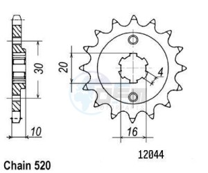 Product image: Esjot - 50-32067-13 - Sprocket Cagiva - 520 - 13 Teeth -  Identical to JTF711 - Made in Germany 