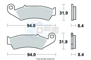 Product image: Sifam - S1039BN - Brake Pad Sifam Sinter Metal   S1039BN 