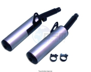 Product image: Marving - 01Y2083 - Silencer  Rond XJ 600 Approved - Sold as 1 pair Rond Ø100 Black Cover Alu 