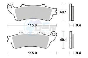 Product image: Ferodo - FDB2073EF - Brakepad Organic Eco-Friction suitable for road use 