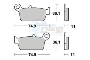 Product image: Ferodo - FDB539EF - Brakepad Organic Eco-Friction suitable for road use 