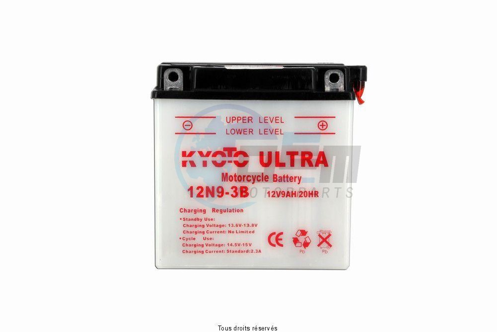 Product image: Kyoto - 712094 - Battery 12n9-3b L 137mm  W 76mm  H 140mm 12v 9ah Acid 0,6l  1