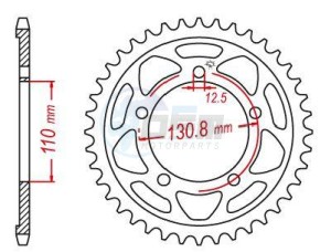 Product image: Esjot - 50-29042-45 - Chainwheel Steel BMW - 525 - 45 Teeth -  Identical to JTR7 - Made in Germany 