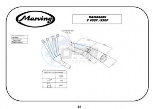 Product image: Marving - 01K3416 - Exhuast MARVING - Demper and Collecotr - Approval / Z400F - Z550F 