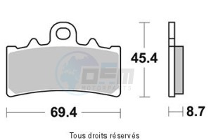 Product image: Sifam - S9068N - Brake Pad Sifam Sinter Metal   S9068N 