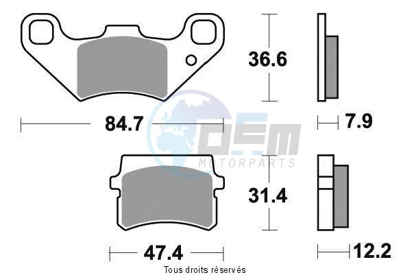 Product image: Kyoto - S9102 - Brake Pad Kyoto Semi-Metal   S9102  1