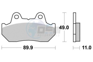 Product image: Ferodo - FDB244ST - Brakepad Sinter metal Sinter Grip Road 