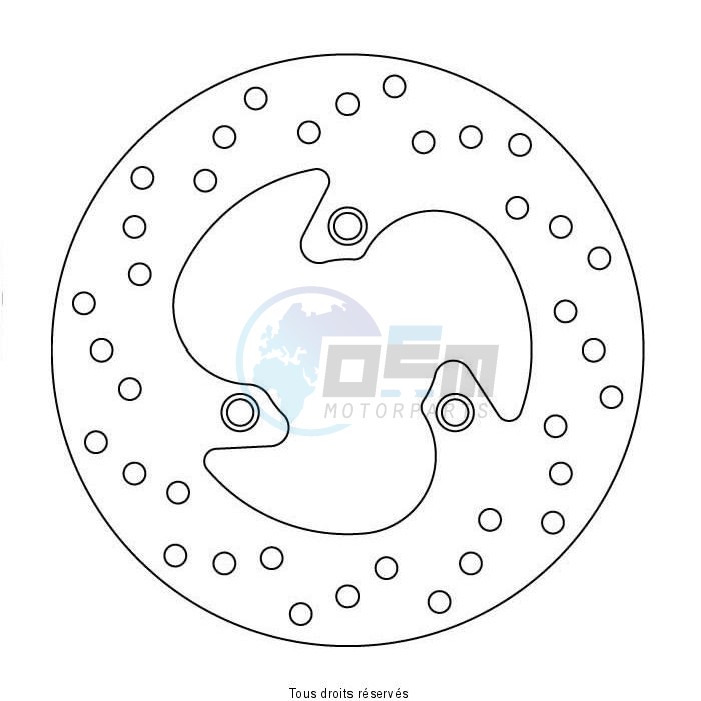 Product image: Sifam - DIS5002 - Brake Disc Derbi Ø180x80x62  Mounting holes 3xØ10.5 Disk Thickness 4  0