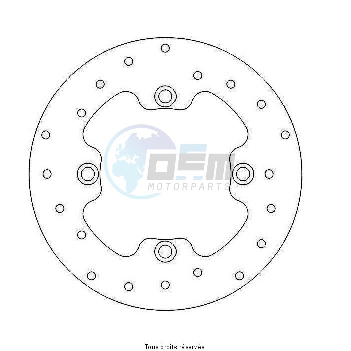 Product image: Sifam - DIS1055 - Brake Disc Honda Ø220x125x105,5  Mounting holes 4xØ10,5 Disk Thickness 5  0