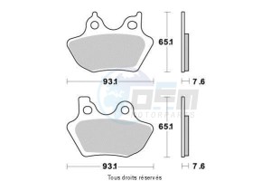 Product image: Vesrah - VD971JL - Brake Pad Vesrah Sinter Metal      VD971JL 