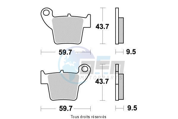 Product image: Vesrah - VD168JL - Brake Pad Vesrah Sinter Metal      VD168JL  0