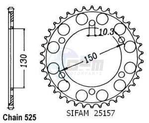 Product image: Esjot - 50-29001-39 - Chainwheel Steel Honda - 525 - 39 Teeth - Made in Germany 