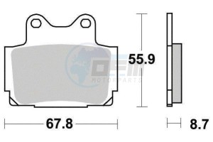 Product image: Ferodo - FDB386ST - Brakepad Sinter metal Sinter Grip Road 