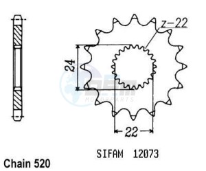Product image: Esjot - 50-32056-13 - Sprocket Aprilia - 520 - 13 Teeth -  Identical to JTF394 - Made in Germany 