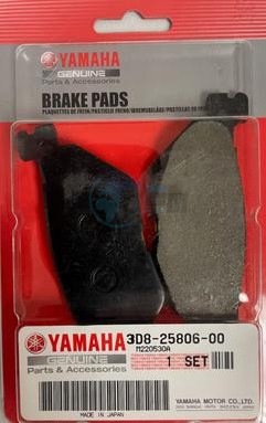 Product image: Yamaha - 3D8258060000 - BRAKE PAD KIT 2  0