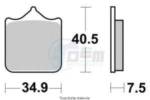 Product image: Vesrah - VD986JL - Brake Pad Vesrah Sinter Metal For 1 Discbrake, 4 brakepads 