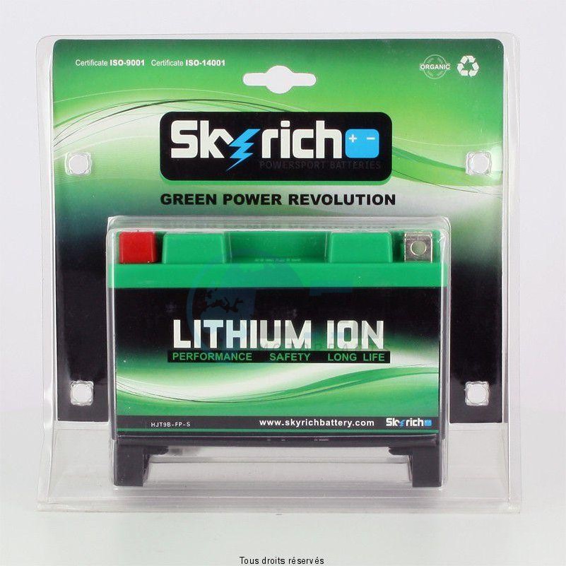 Product image: Skyrich - 612096 - Battery YT9B-BS / HJT9B-FP-S L 150mm  W 65mm  H 92mm with filler rings  H 105mm   + -  2