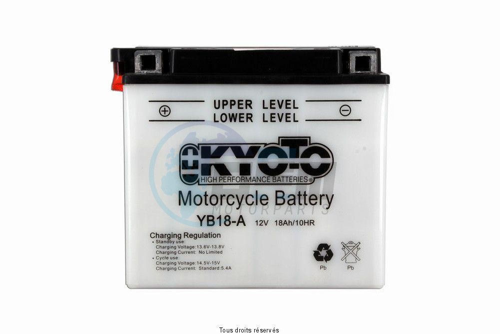 Product image: Kyoto - 712182 - Battery Yb18-a L 182mm  W 92mm  H 164mm 12v 18ah Acid 1,2l  1