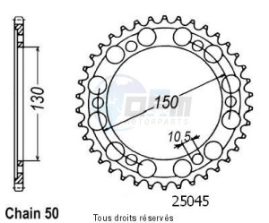 Product image: Sifam - 25045CZ38 - Chain wheel rear Xjr 1300 99-01   Type 530/Z38 