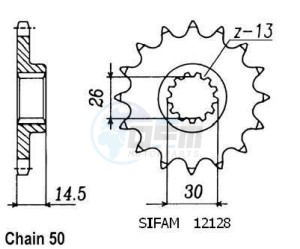 Product image: Esjot - 50-35005-18 - Sprocket Honda - 530 - 18 Teeth -  Identical to JTF340 - Made in Germany 