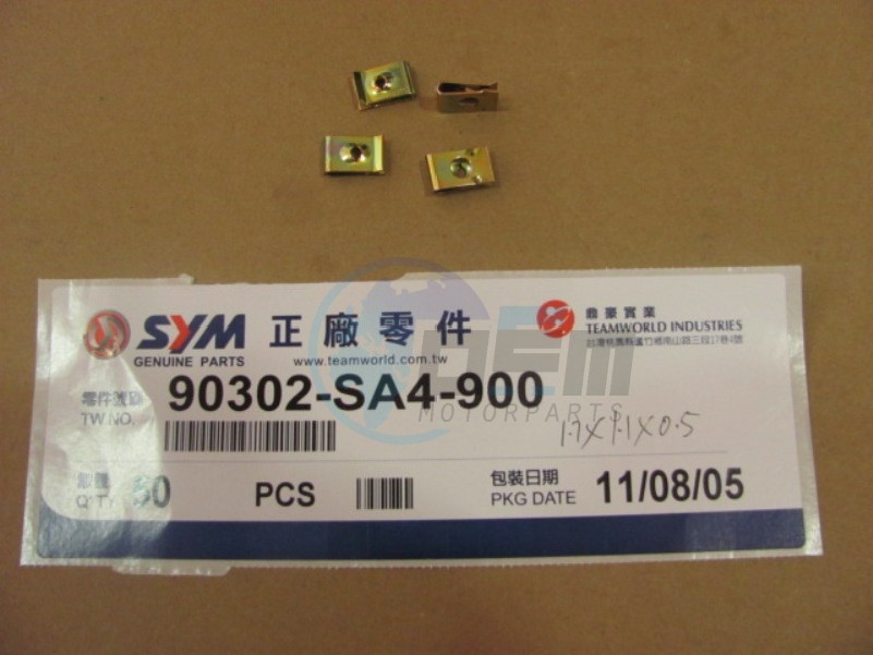 Product image: Sym - 90302-SA4-900 - SPRING NUT 4MM  0