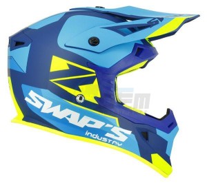 Product image: Swaps - CSW3G4102 - Helmet Cross BLUR S818 - Blue/Red Fluo Mat - Size S 