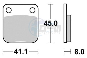 Product image: Ferodo - FDB250SG - Brakepad Sinter metal Sinter Grip Off Road 