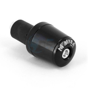 Product image:  - EMBOU87 - Bar ends Fine grid Ø17 Anodiseerd Black 