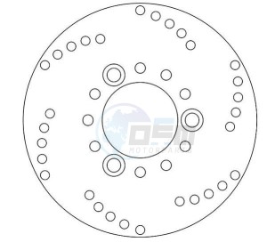 Product image: Ferodo - FMD0034R - Brake disc fixed KYMCO - Approval TÜV 