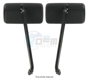 Product image: Sifam - MIR9123 - Mirror pair Universal M10 Right: 110 x 55 mm Plastic Mirror-Support Steel 