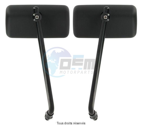 Product image: Sifam - MIR9123 - Mirror pair Universal M10 Right: 110 x 55 mm Plastic Mirror-Support Steel  0