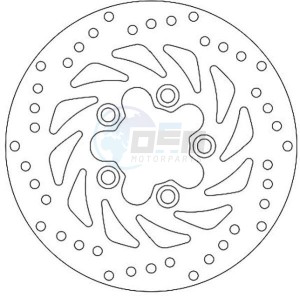 Product image: Ferodo - FMD0092R - Brake disc fixed KYMCO - Approval TÜV 