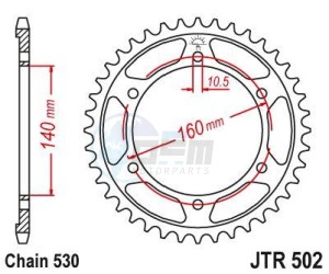 Product image: Esjot - 50-35006-48 - Chainwheel Steel Kawasaki - 530 - 48 Teeth -  Identical to JTR502 - Made in Germany 